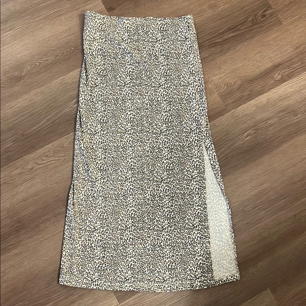 American Eagle Outfitters Animal Print Midi Skirt